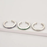 925 Silver Clear Zircon Ear Cuff Earring Non Piercing Clips