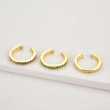 925 Silver Clear Zircon Ear Cuff Earring Non Piercing Clips