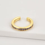 925 Silver Clear Zircon Ear Cuff Earring Non Piercing Clips