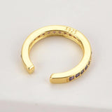 925 Silver Clear Zircon Ear Cuff Earring Non Piercing Clips