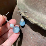 Aquamarine Earrings Silver 925 Gemstone Women High Jewelry