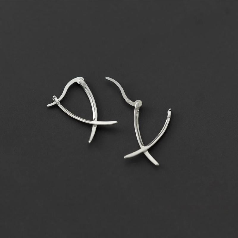 925 Silver Hoop Earrings Women Fine Jewelry