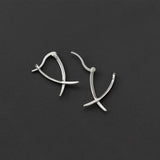 925 Silver Hoop Earrings Women Fine Jewelry