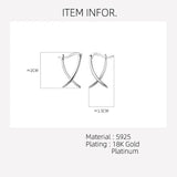 925 Silver Hoop Earrings Women Fine Jewelry