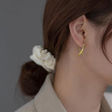 925 Silver Hoop Earrings Women Fine Jewelry