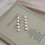 Freshwater Pearl Long Earrings 925 Silver Women Jewelry Gift