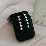 Freshwater Pearl Long Earrings 925 Silver Women Jewelry Gift