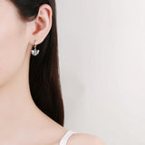 925 Silver Hoop Earrings Bee Drop Vintage Style Women Party Jewelry Gift