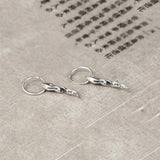 925 Silver Thorns Circle Hoop Earrings Punk Gothic Party Jewelry