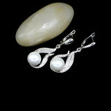 Silver 925 Bridal Earrings Pearl And Crystal Earrings For Women