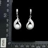 Silver 925 Bridal Earrings Pearl And Crystal Earrings For Women