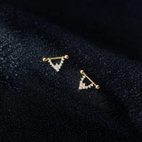 925 Silver Spiral Zircon Bead Stud Earrings for Women