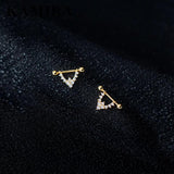 925 Silver Spiral Zircon Bead Stud Earrings for Women