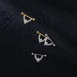 925 Silver Spiral Zircon Bead Stud Earrings for Women
