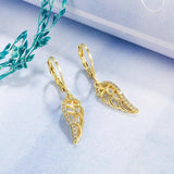 Angel Wings Earrings 24K Plated Hollow Jewelry for Girls