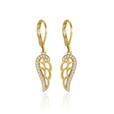 Angel Wings Earrings 24K Plated Hollow Jewelry for Girls