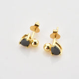 925 Silver Oval Beads Stud Earrings Wedding Jewelry
