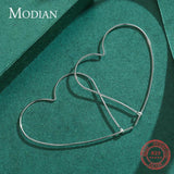 925 Silver Hearts Hoop Earrings Women Girls Wedding Jewelry