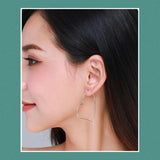 925 Silver Hearts Hoop Earrings Women Girls Wedding Jewelry