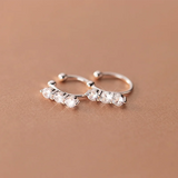 925 Silver Zircon Ear Clip Earrings for Women No Piercing S925 Ear Cuff
