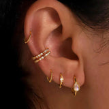 Pink Opal Hoop Earrings 925 Silver Women Jewelry Gift