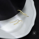 925 Silver Wave Ear Climbers Hypoallergenic Earrings