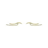 925 Silver Wave Ear Climbers Hypoallergenic Earrings