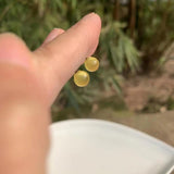 Natural Amber 925 Silver Stud Earrings for Women