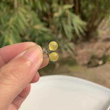 Natural Amber 925 Silver Stud Earrings for Women