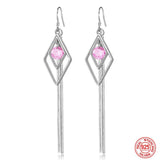 925 Sterling Silver Tassel Dangle Earrings Wedding Jewelry