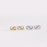 925 Sterling Silver CZ Stud Earring Clips Rock Punk Fine Jewelry Women Gift