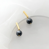 925 Silver Pearl Vintage Drop Earrings Gothic Wedding Jewelry