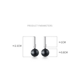 925 Silver Pearl Vintage Drop Earrings Gothic Wedding Jewelry