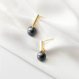 925 Silver Pearl Vintage Drop Earrings Gothic Wedding Jewelry