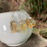 Natural Citrine Earrings Silver 925 Hanging Earrings Gemstone Women High Jewelry