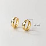 925 Silver Vintage Star Hoop Earrings Women Statement Ear Charm Jewelry