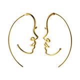 TrustDavis 925 Silver Hoop Earring Beauty Figure S925 Earrings