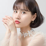 TrustDavis 925 Silver Hoop Earring Beauty Figure S925 Earrings