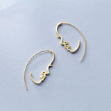 TrustDavis 925 Silver Hoop Earring Beauty Figure S925 Earrings