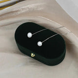 925 Silver Freshwater Pearl Long Earrings for Women