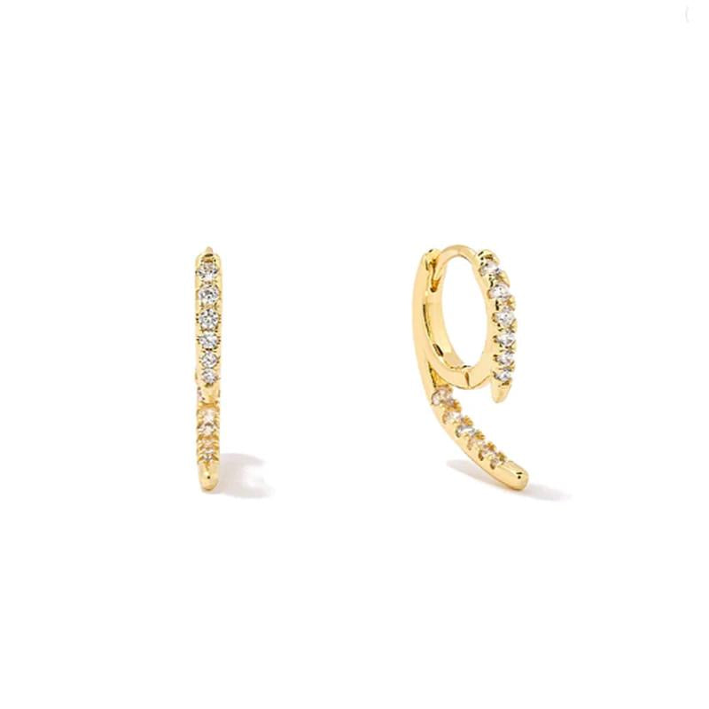 S925 Classic Zircon Hoop Earrings for Women
