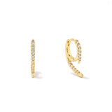 S925 Classic Zircon Hoop Earrings for Women