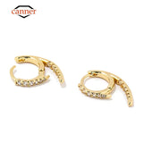S925 Classic Zircon Hoop Earrings for Women