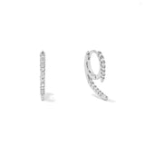 S925 Classic Zircon Hoop Earrings for Women