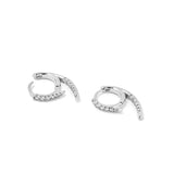 S925 Classic Zircon Hoop Earrings for Women