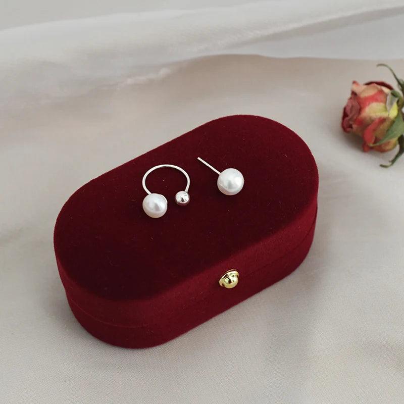 Freshwater Pearl Ear Clips 925 Silver Earrings for Women Gift