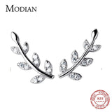 Vintage Plant Leaves Tree of Life Stud Earrings 925 Sterling Silver
