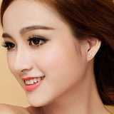 925 Silver Stars & Moon Wedding Stud Earrings Women Jewelry