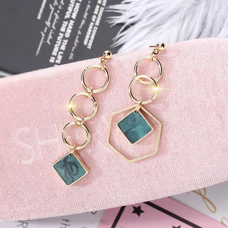 Geometric Rhombus Resin Acrylic Earrings
