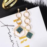 Geometric Rhombus Resin Acrylic Earrings